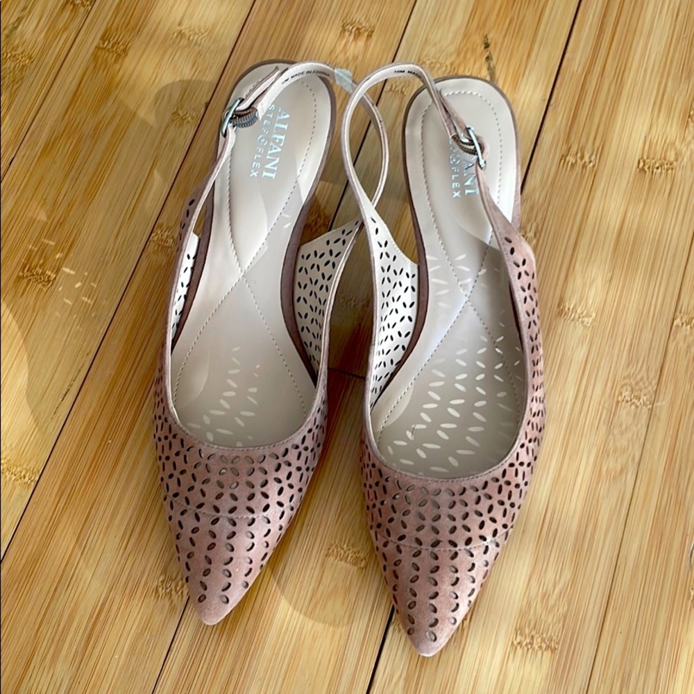 Leather slingback pumps NWOT size 10